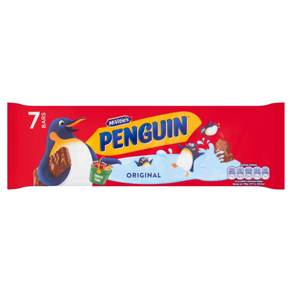 McVitie's Milk Chocolate Penguin Biscuits, 7 Individually Wrapped Biscuits