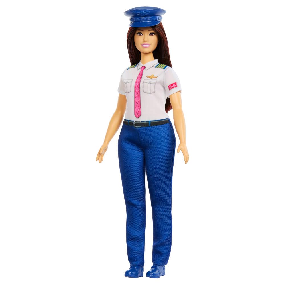 Barbie Careers Pilot Fashion Doll with Removable Flight Uniform and Cap - Ages 3+ 5
