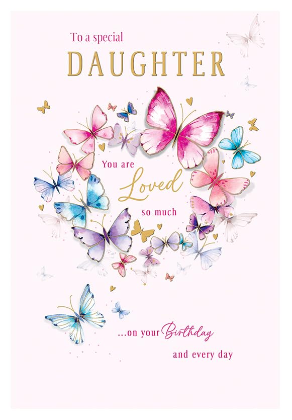 Regal Publishing Daughter Birthday Card | 9 x 6 Inches | Pink 1