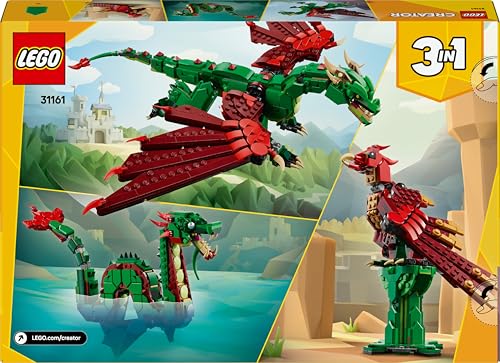 LEGO Creator 3in1 Medieval Dragon Toy - Build a Dragon, Sea Serpent or Phoenix | 715 Pieces 10
