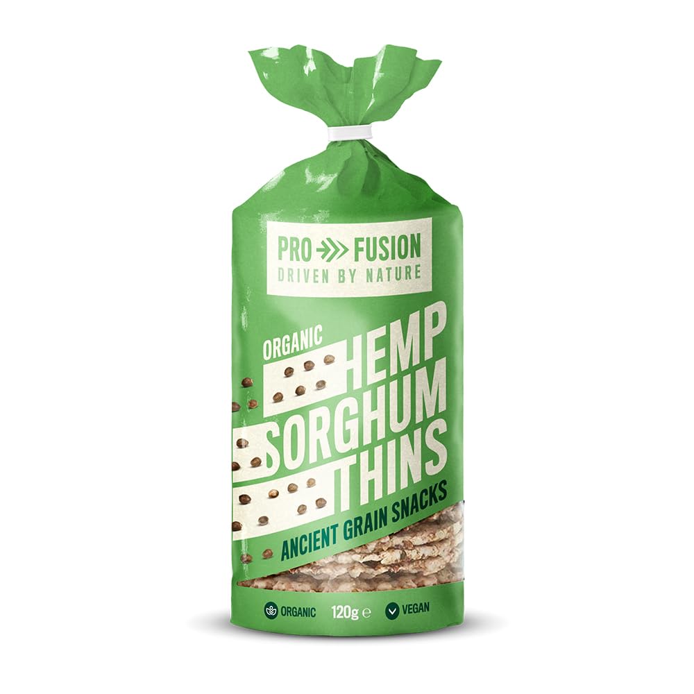 Profusion Organic Hemp Sorghum Thins - Wholegrain, Gluten Free Crispbread | 120g