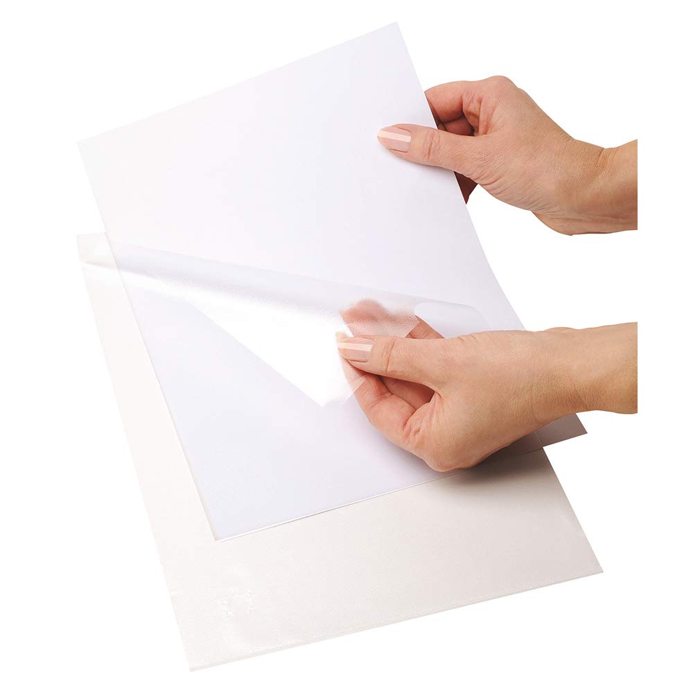 G4GADGET Pack of 50 A4 Clear Plastic Flush File Folders | Open Top & Side Cut | 100 Micron PP