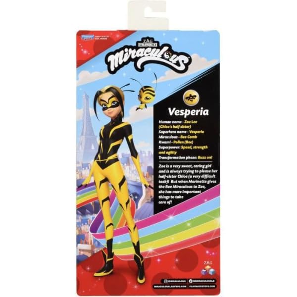 Miraculous Ladybug & Cat Noir - 26cm Vesperia Fashion Doll with Kwami & Accessories | Bandai Action Figure