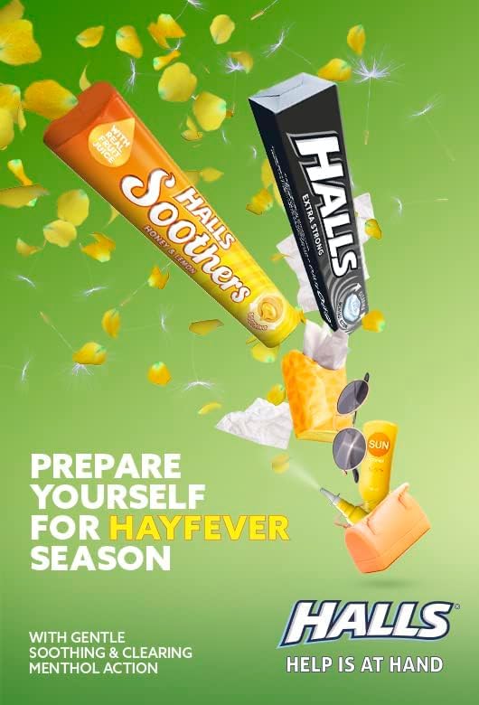 Halls - Soothers Honey & Lemon Flavoured Lozenges with Real Fruit Juices, 45 g 4