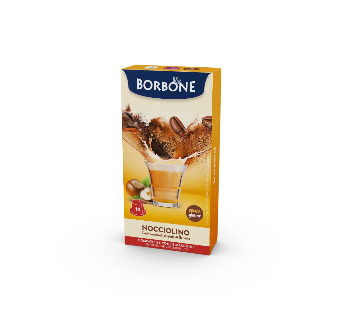 Caffè Borbone Nocciolino - Hazelnut Flavored Cappuccino - 60 Capsules (6 Packs of 10) - Compatible with Nespresso® Domestic Machines 3