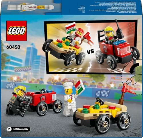 LEGO City Pizza vs. Fire Truck Race Car Pack - Building Set for 5+ Year Olds 10