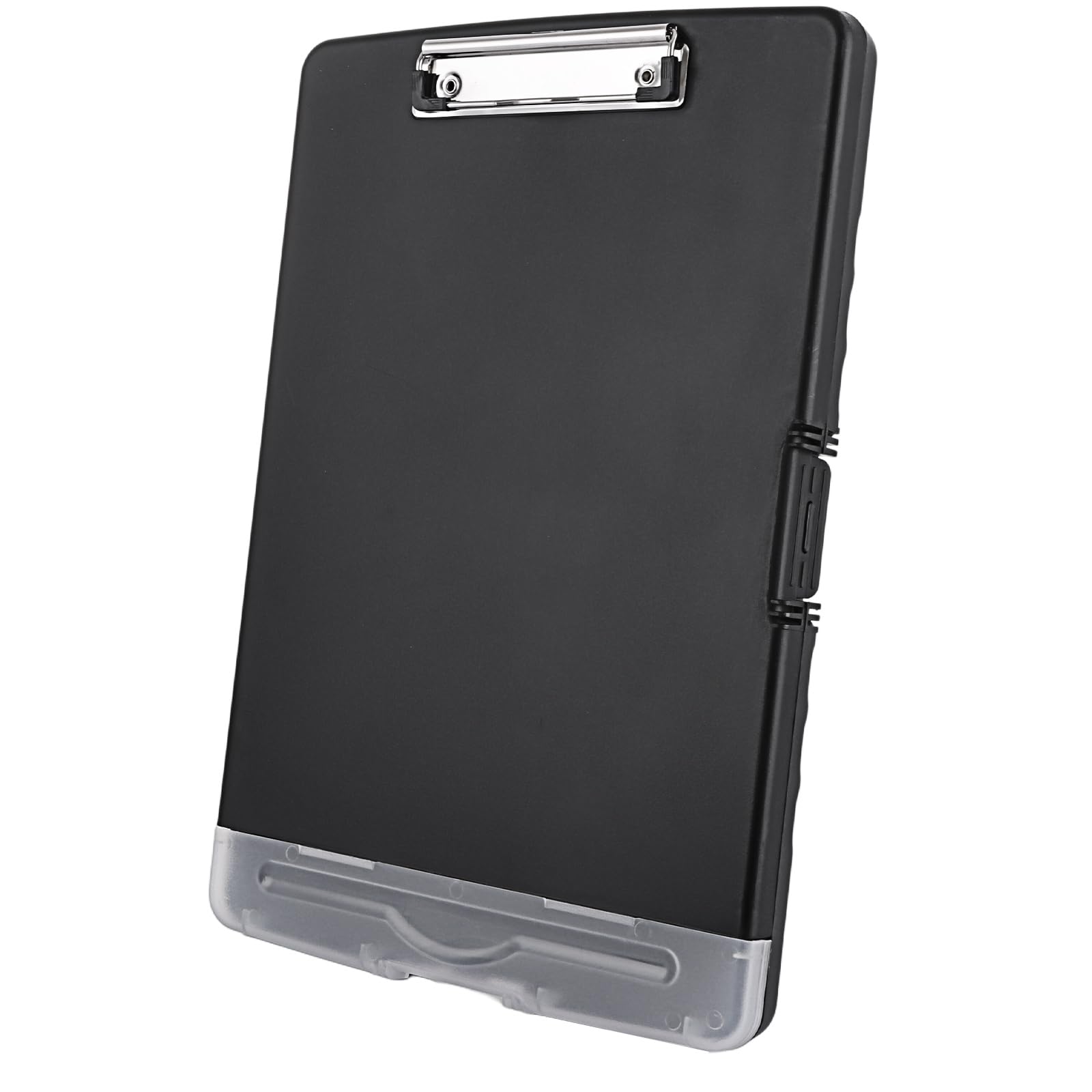 ASelected A4 Storage Clipboard with Pen Holder | Plastic | Black | Holds 200 Sheets 1