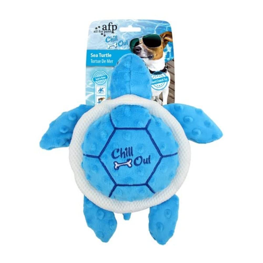 ALL FOR PAWS Chill Out Sea Turtle Cooling Toy - Water Resistant, Lightweight