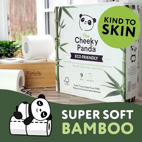 The Cheeky Panda - Bamboo Toilet Paper 9 Rolls | Plastic-Free, FSC-Certified, Hypoallergenic 10