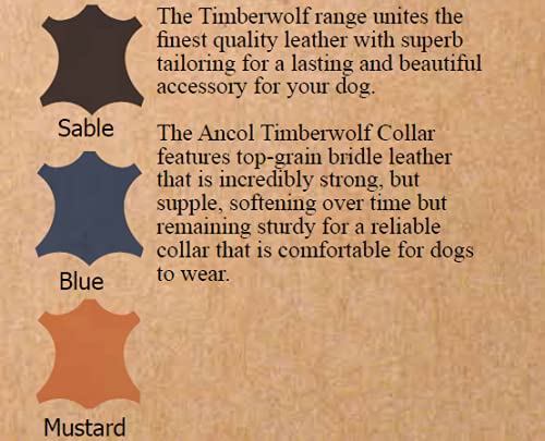 Ancol Timberwolf Round Leather Dog Collar - Sable | Size 5 (39-48cm) 5