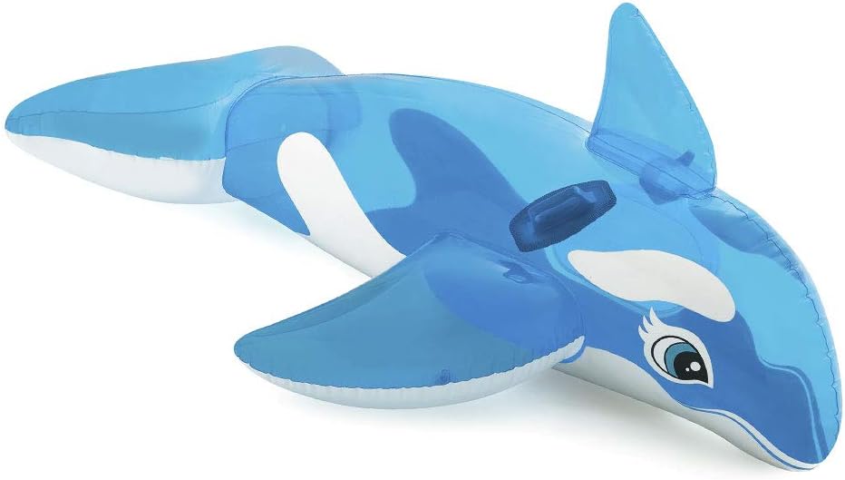 Intex Little Whale Ride-On - 60-Inch Inflatable Pool Toy for Kids 3+