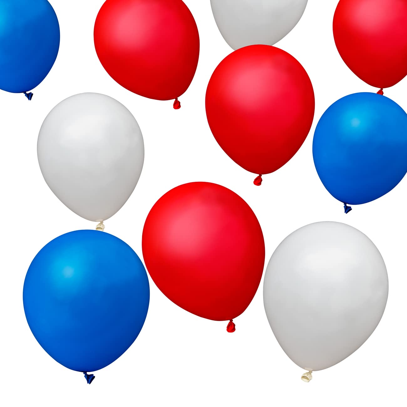 SHATCHI Red, White, Blue Balloons - 25 Pack | Latex | 12 Inch Inflated