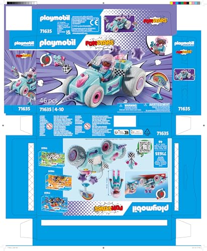 Playmobil Racing Unicorn Playset - Magical Kart with Retractable Motor for Ages 4+ 7