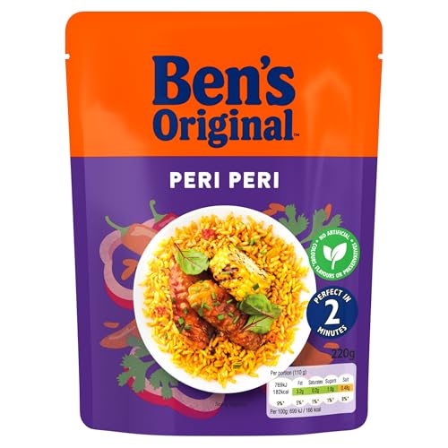 Ben's Original Peri Peri Microwave Rice, 6 x 220g Pouches - Vegetarian, No Artificial Additives 8