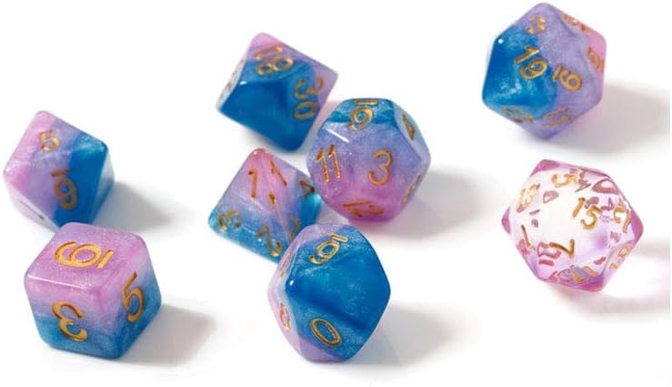 Sirius Dice Dice Baby Gummies Polyhedral 7 Dice Set with Bonus D20