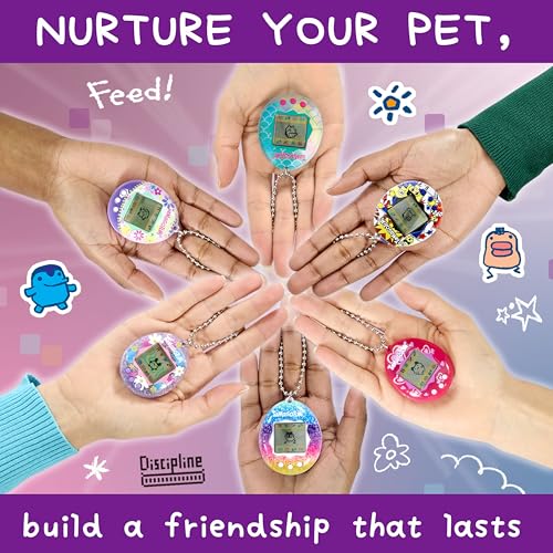 Bandai Tamagotchi Original Red Glitter Shell - Retro Virtual Pet Toy for Kids 8+ 9