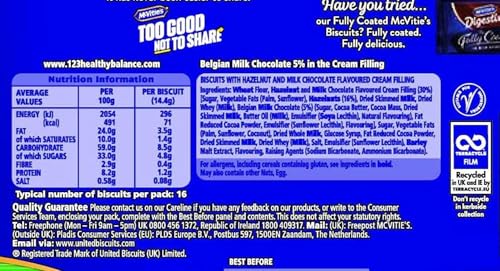 McVitie's Blissfuls Belgische Milchschokolade und Haselnusskekse 172 g 8