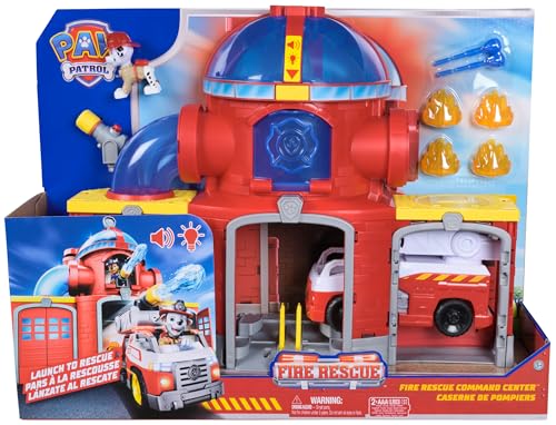 PAW Patrol Fire Rescue Command Center with Marshall Figure - Playset for Ages 3-9 10