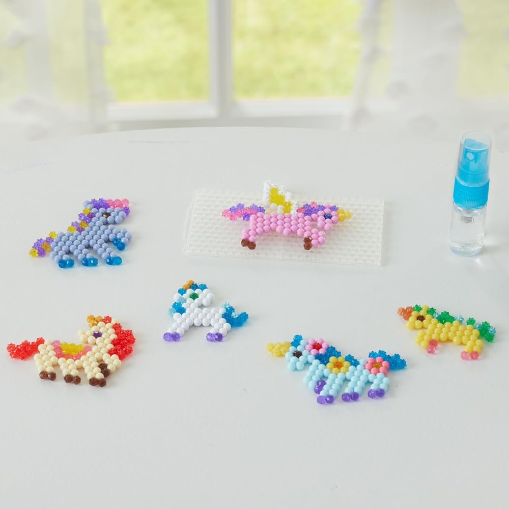 Aquabeads Unicorn Fantasy Craft Kit - 500 Beads & 6 Unicorn Designs for Ages 4+