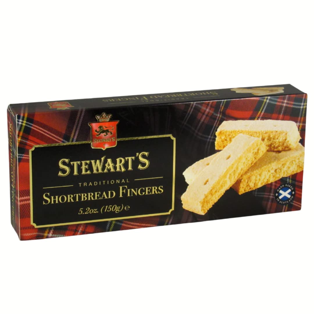 Stewart's Scotland Traditional Shortbread Fingers - 150g Tartan Collection Tin