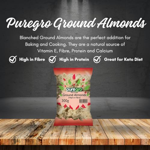 Puregro Blanched Ground Almonds 300g 7