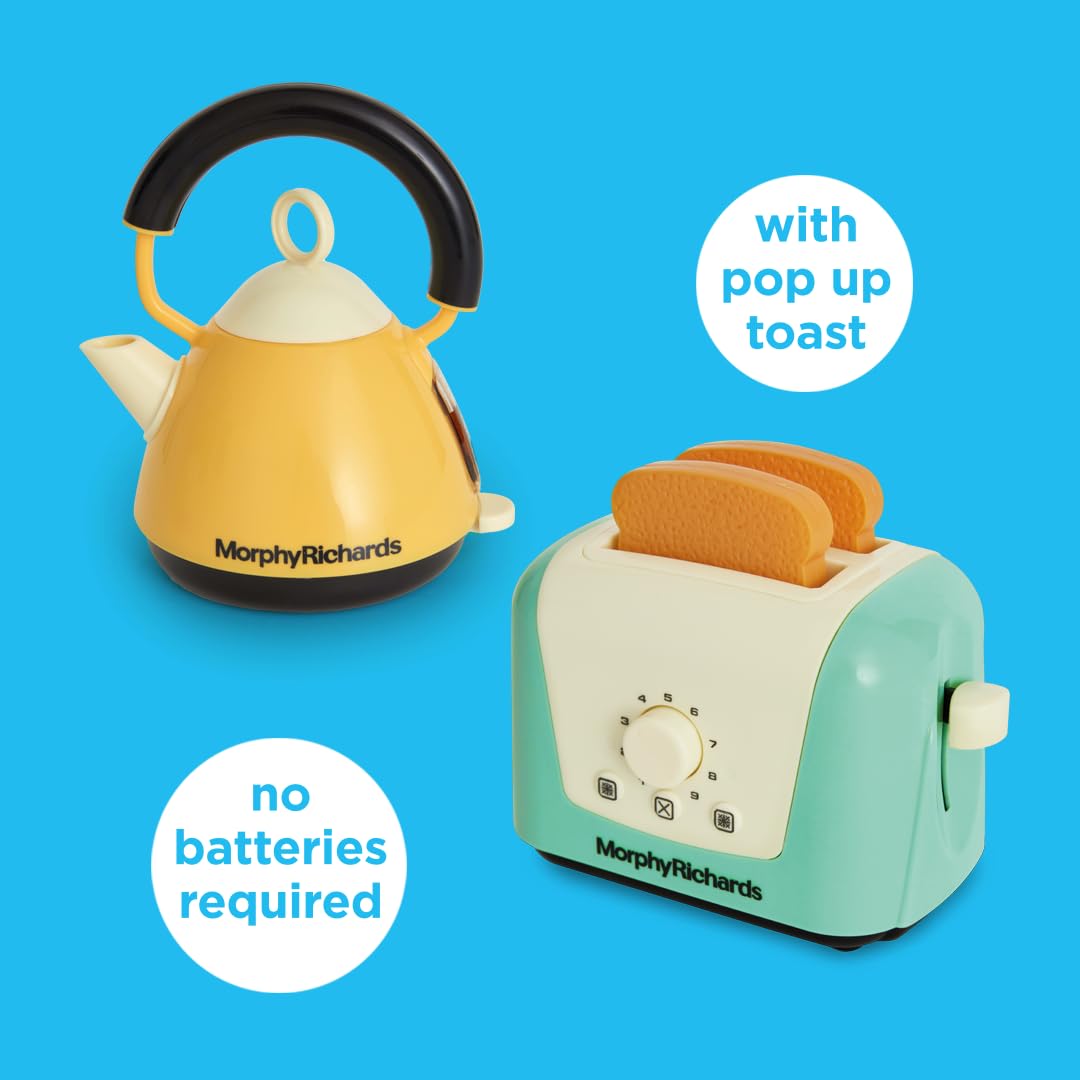 Casdon Morphy Richards Interaktives Spielzeug-Set mit Toaster und Wasserkocher – Spielküchengeräte für Kinder ab 3 Jahren 4