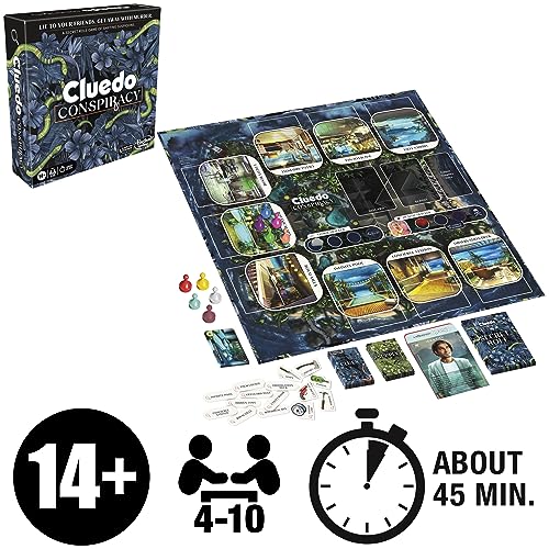 Hasbro Gaming Cluedo Conspiracy Detective Board Game for 4-10 Players 8