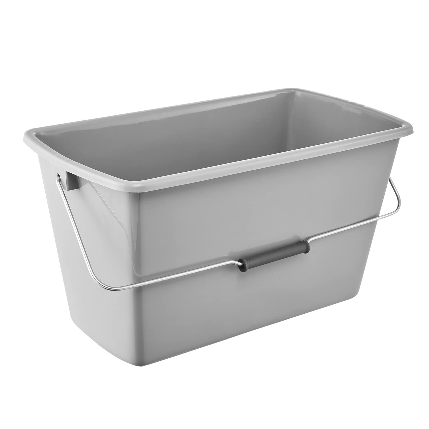keeper - Bent Cleaning Bucket 13L Rectangular Polypropylene with Metal Handle