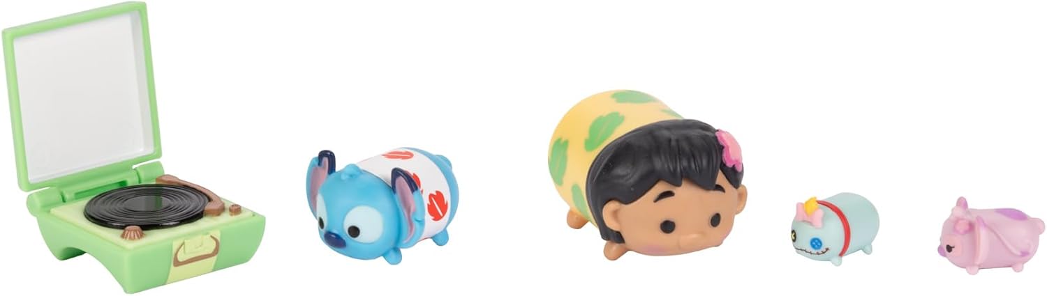 Disney Tsum Tsum Lilo & Stitch Story Moment Set - 4 Figures with Accessory in Window Box 4