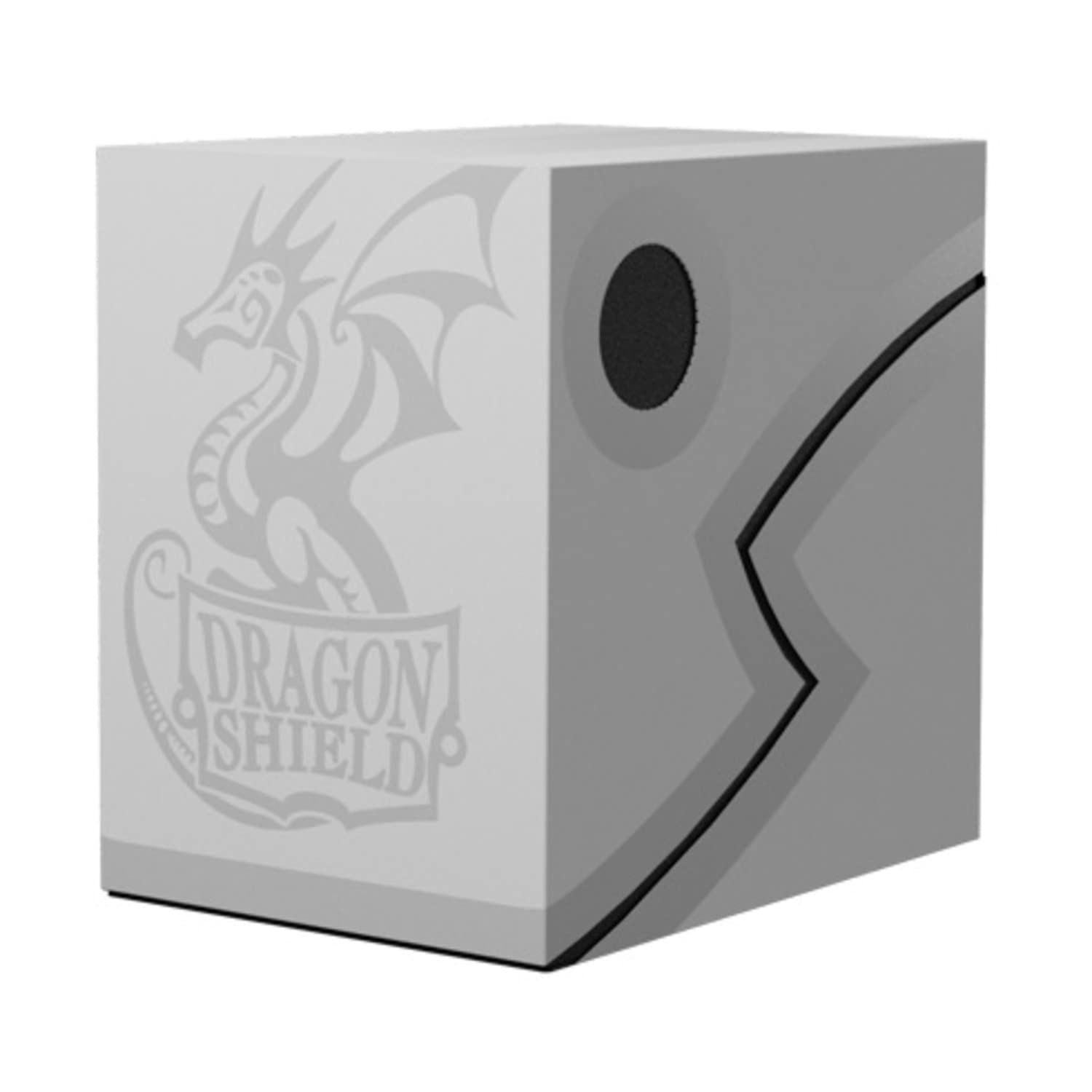 Dragon Shield Double Shell Deck Box: Revised Ashen (White/Black) by Arcane Tinmen