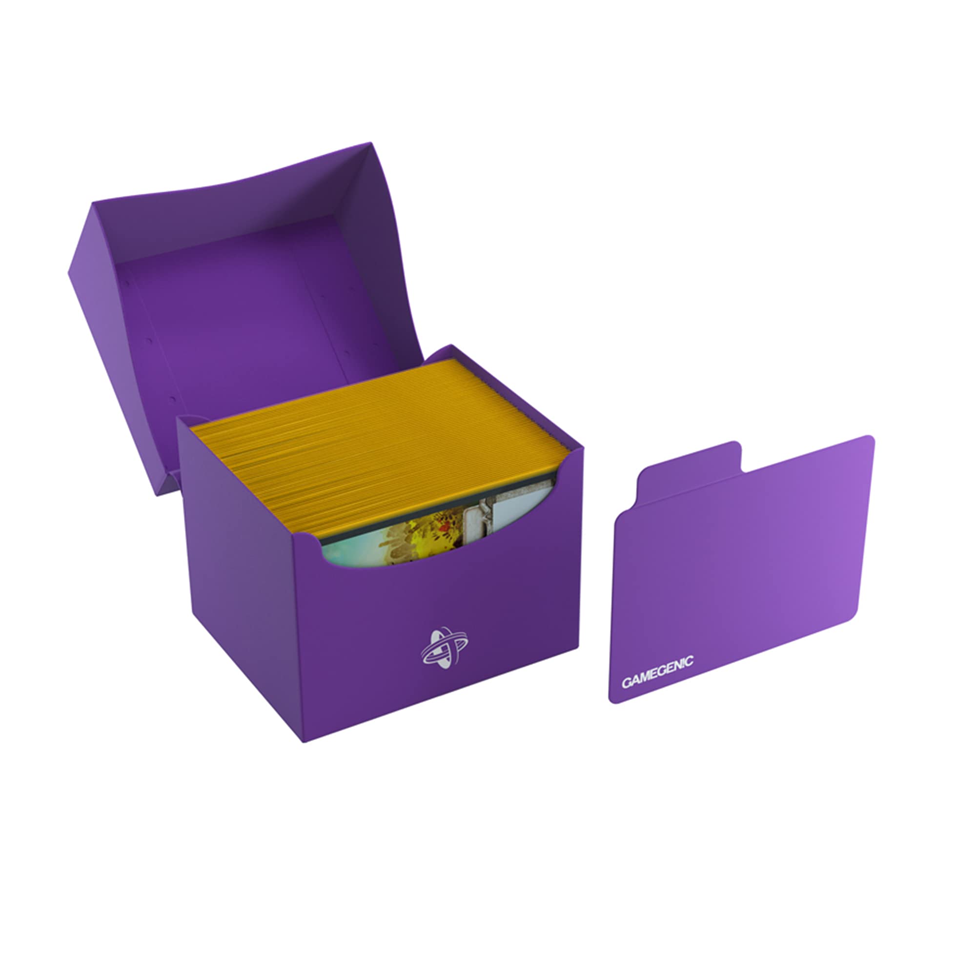 Gamegenic Side Holder 100+ XL Card Box - Purple | Holds 100 Double-Sleeved Cards | Portable 4