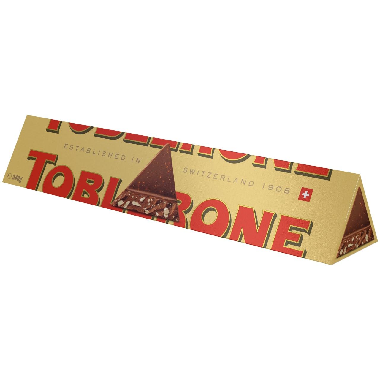 Toblerone - Milk Chocolate with Honey and Almond Nougat Large Gift Bar 340g