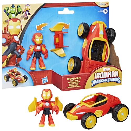 Marvel Iron Man Figure with Vehicle - Spidey and His Amazing Friends 3-Inch Action Playset 10