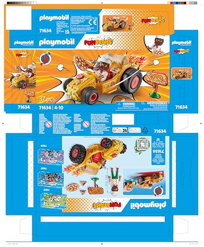Playmobil Racing Pizza - Vehicle Playset for Kids 4+ 7