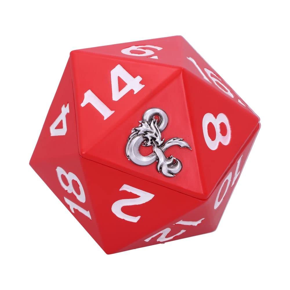Nemesis Now Dungeons & Dragons D20 Dice Storage Box Red Resin 9