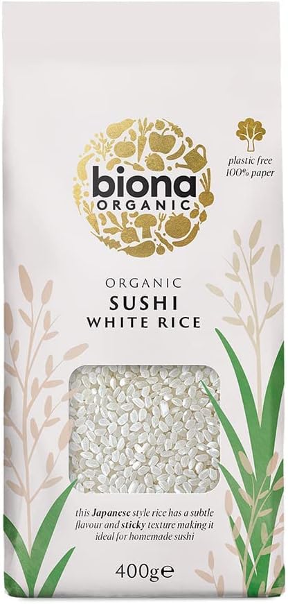 Biona Organic Sushi Rice - Short Grain White Japanese Style Sticky Rice
