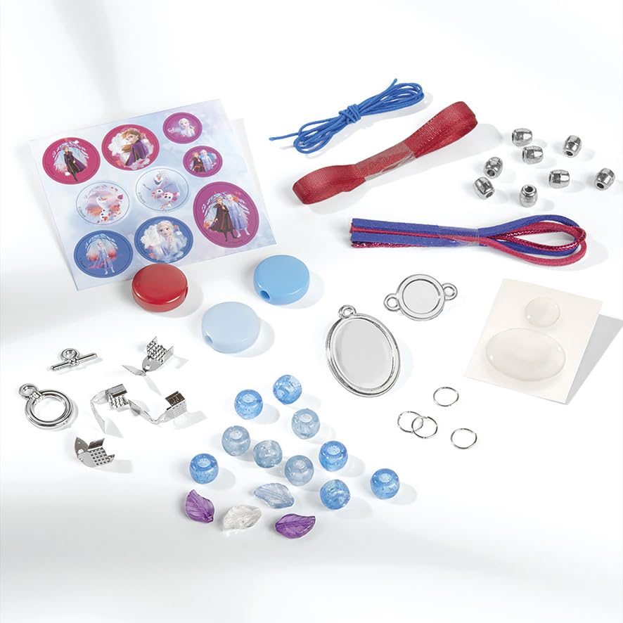 Disney Frozen II - Sisters Jewellery Craft Kit | Beads, Charms & Stickers | Ages 4+