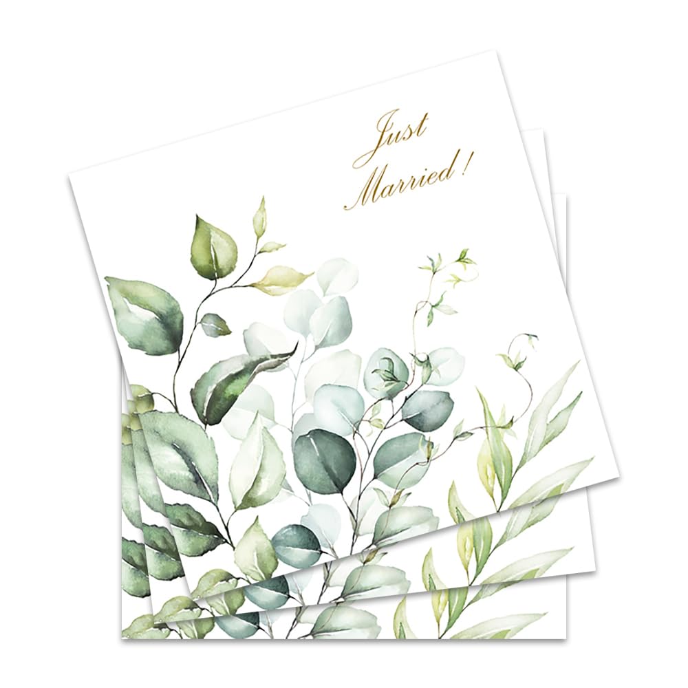 Anniversary House Eucalyptus Foliage Wedding Lunch Napkins - 3 Ply, 33cm Opened | Pack of 20 4