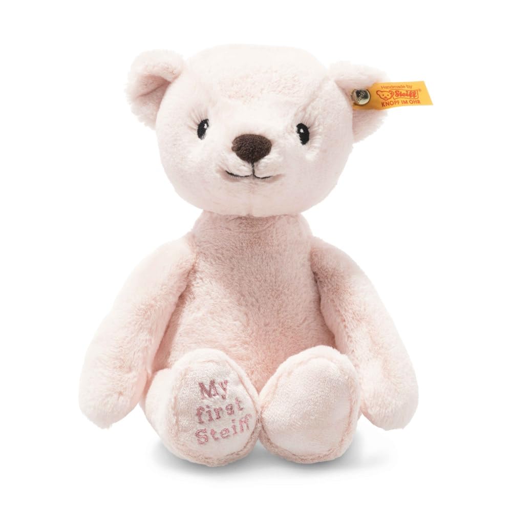 Steiff My First Teddy Bear - Soft Cuddly Friends Plush, Orchid Pink, 26 cm