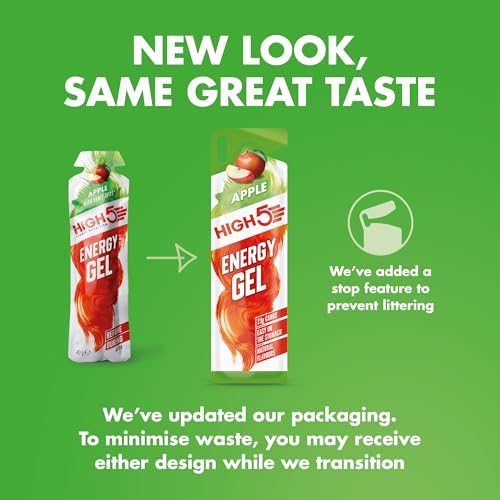 HIGH5 Energy Gels - Apple Flavour Quick Release Carbohydrate Gels for Endurance Sports 13
