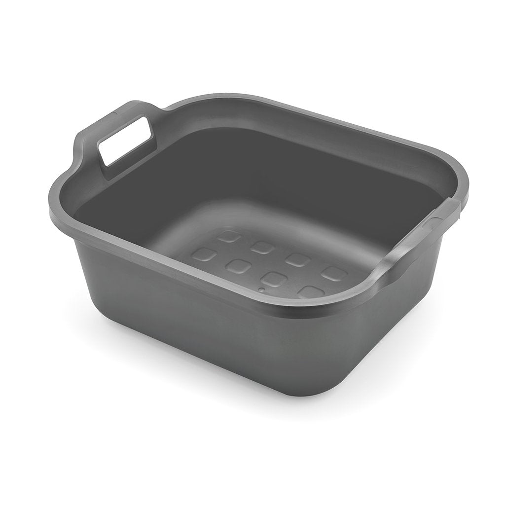 Addis Eco 10L Washing Up Bowl with Twin Handles - Made from 100% Recycled Plastic, Metallic Grey 6