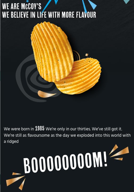 McCoys Salt & Malt Vinegar Grab Bag Crisps 45g (Multipack of 36) - Ridges Range