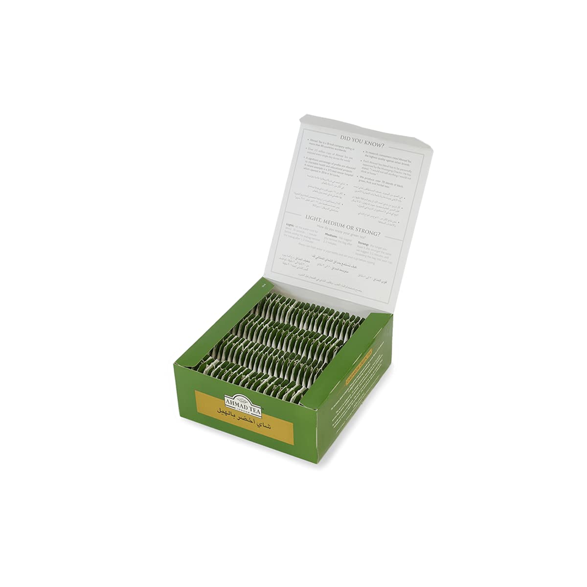 Ahmad Tea Cardamom Green Tea - 100 Teabags, Chinese Chun Mee Green Tea with Cardamom Flavor