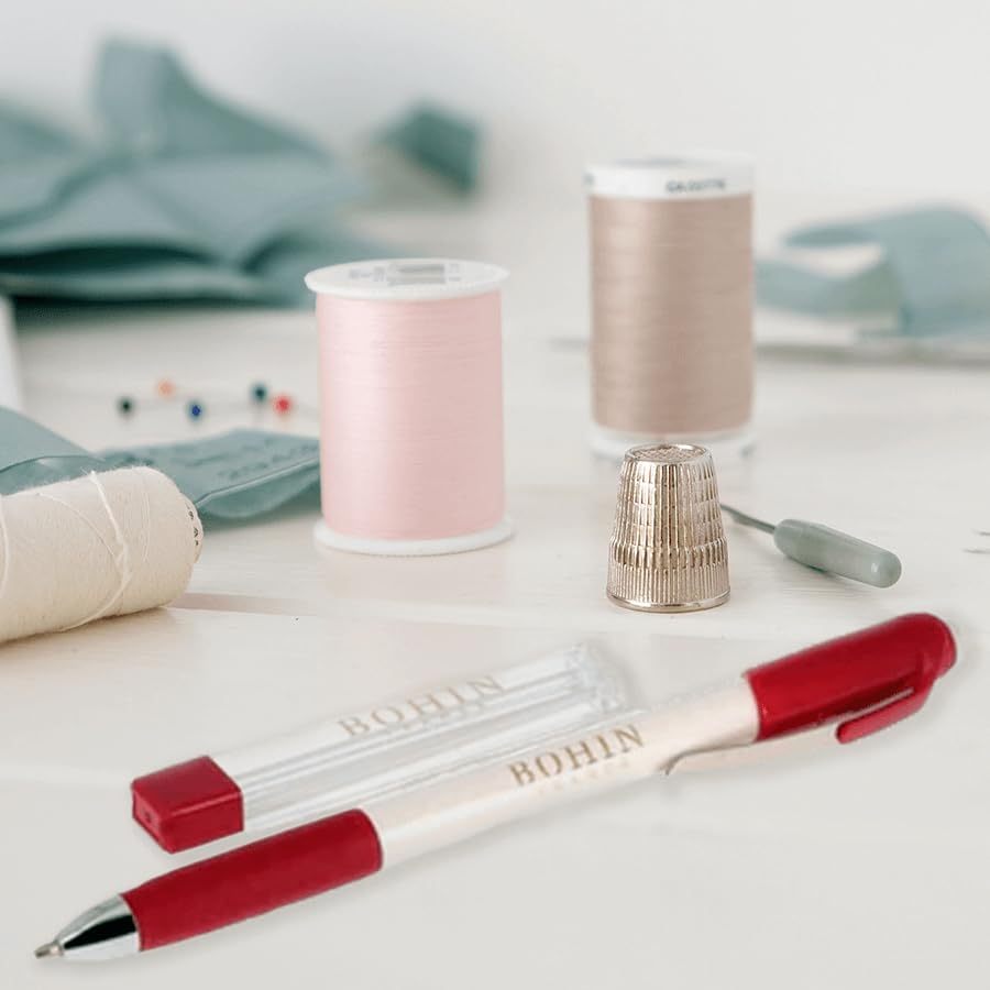 Bohin White Extra Fine Chalk Pencil Refill Set | 0.9mm Line Size | H Hardness