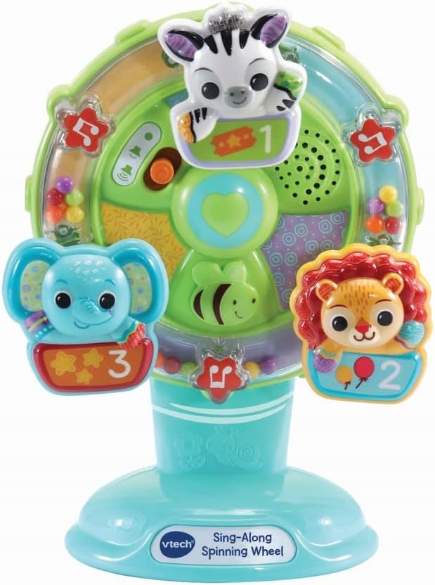 VTech Baby Sing Along Spinning Wheel - Interactive Musical Toy for Sensory & Motor Skills Development