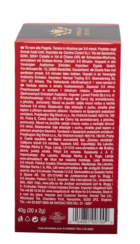 Ahmad Tea Strawberry Sensation - Fruit-Flavoured Black Tea (20 Teabags) 10