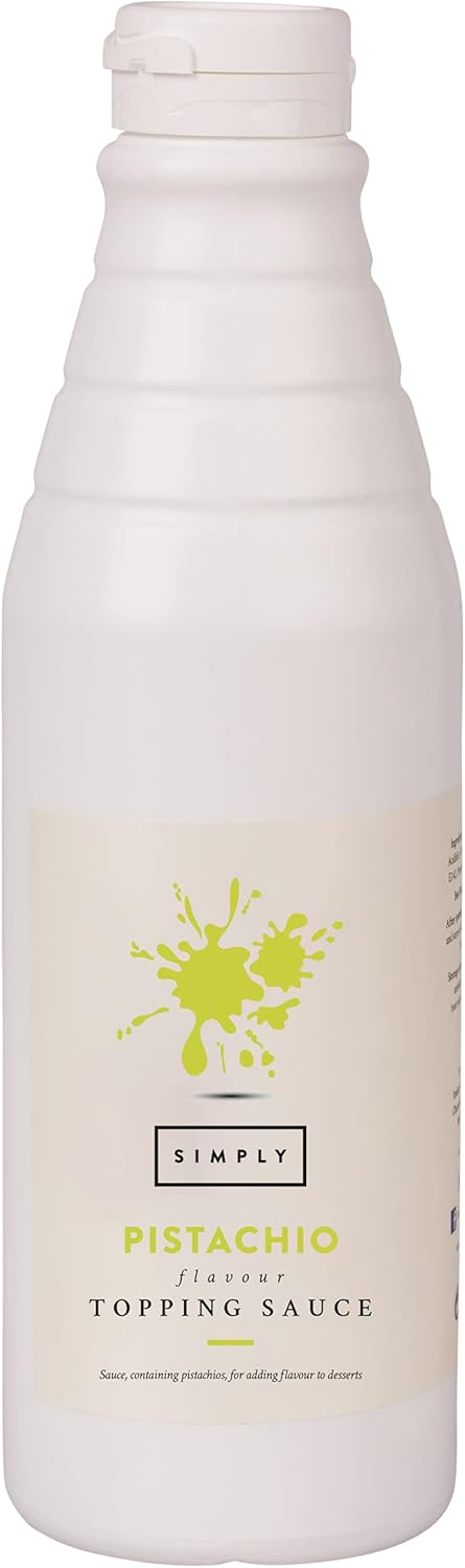 Simply - Pistachio Topping Sauce, Ready-to-Use Dessert Sauce for Ice Cream, Waffles & Drinks