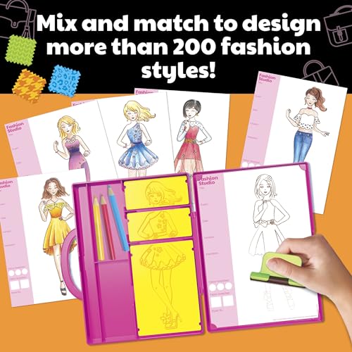 4M My Design Portfolio Fashion Studio Playset - Create 200+ Fashion Styles, Ages 5+ 8