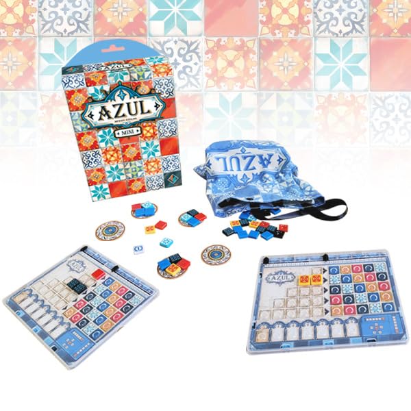 Azul Mini | Tile Strategy Game | 2-4 Players | 30-45 Minute Play | Ages 8+