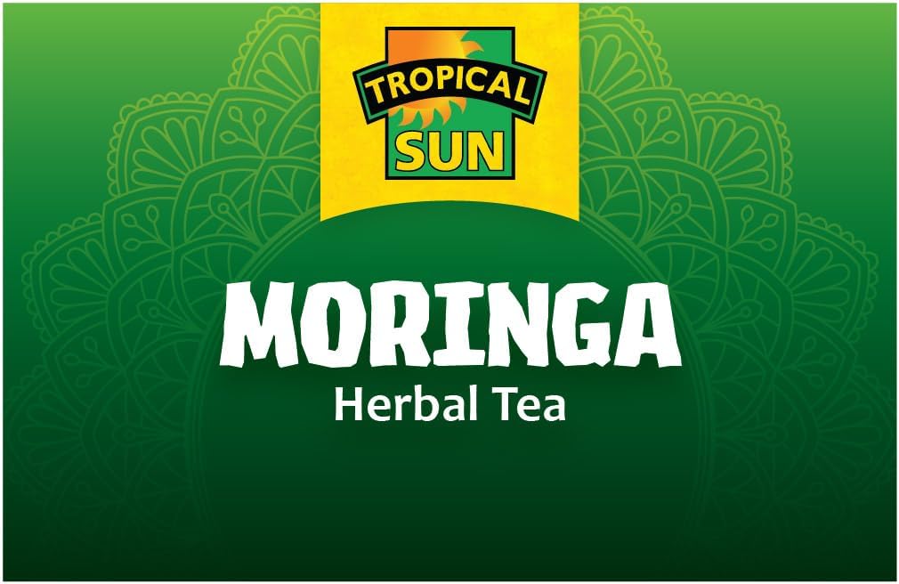 Tropical Sun Moringa Tea, 100% Dried Moringa Oleifera Leaves, Caffeine-Free Herbal Tea, 1 Box of 20 Tea Bags